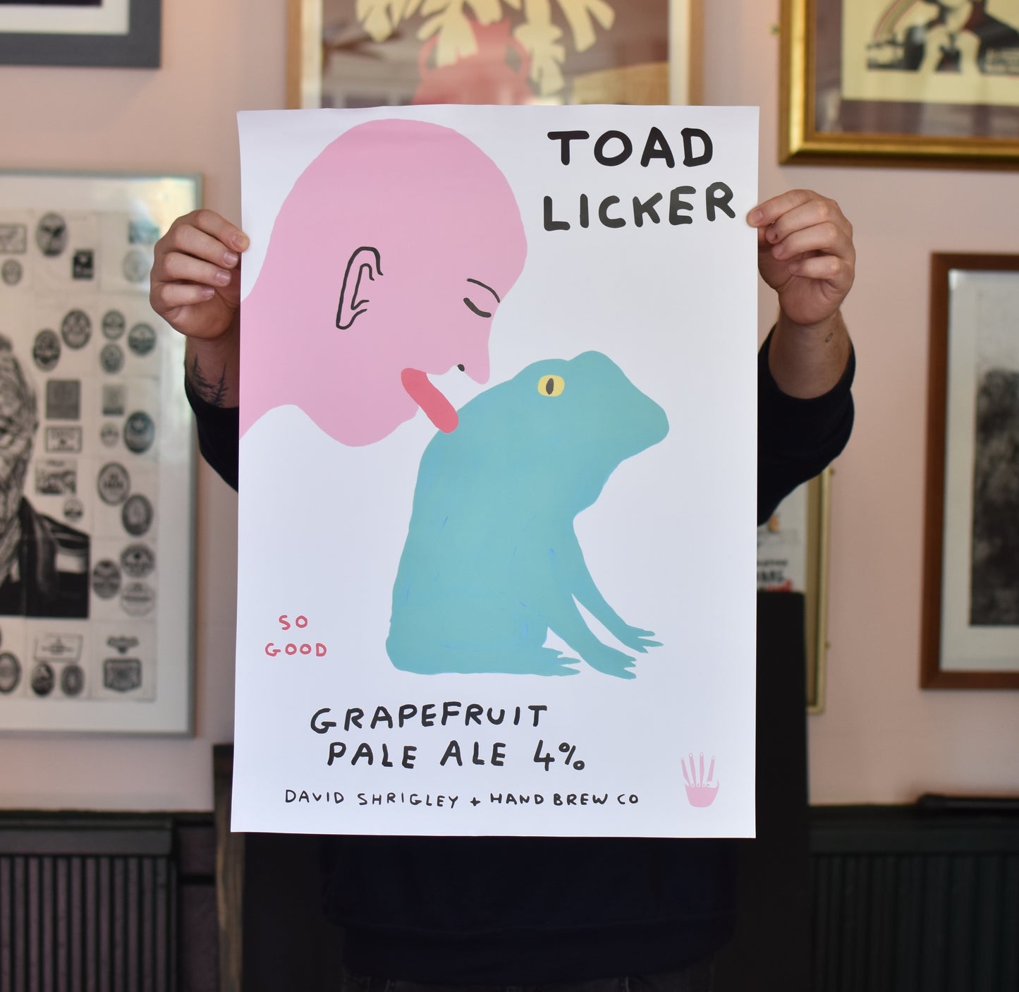David Shrigley x Hand Brew Co Toadlicker A2 Poster